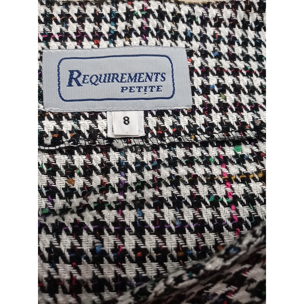 Vintage Requirement Blazer Jacket Women's Size 8 Plaid Dress‎ Jacket 5 Button - Picture 11 of 12
